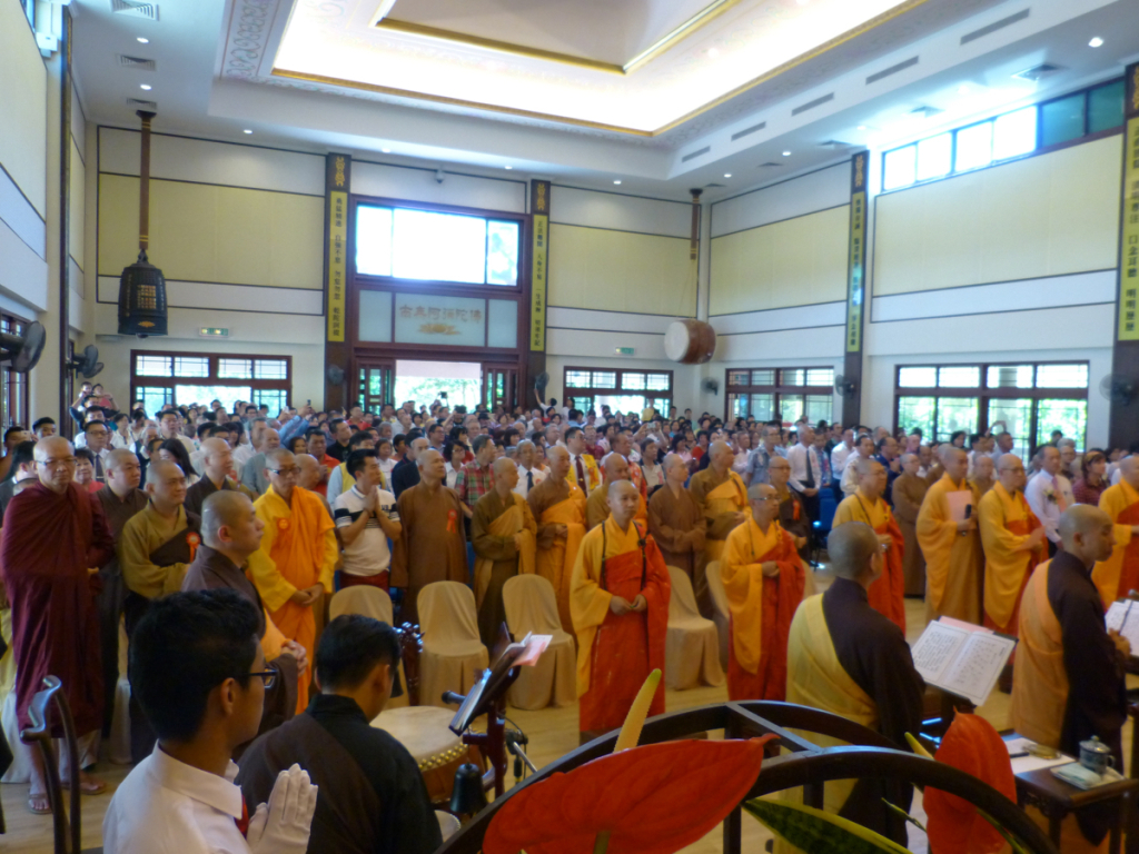 20141123於「彌陀殿綜合大樓」佛像開光誦經儀式進行一幕。