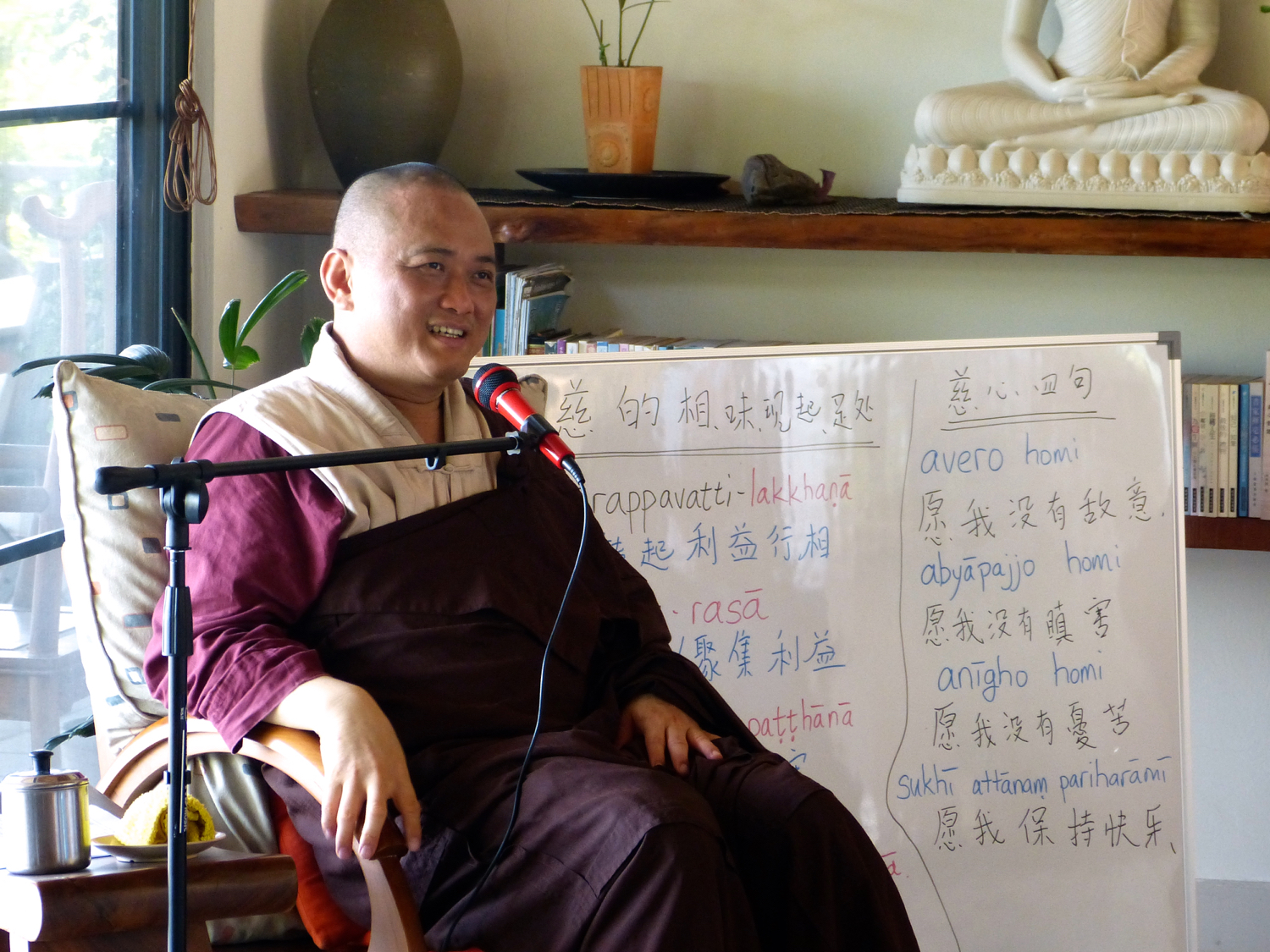 20150509 此次我們非常榮幸地邀請到寂靜禪林住持 ---- 開印阿闍梨，在百忙之中抽空，擔任此次的禪修指導老師。開印阿闍梨也是美國寂靜禪寺董事部主席，曾任台灣福嚴佛學院教務長及依止緬甸最高大業處阿闍梨帕奧禪師修習止觀禪法，有「思想開闊、深觀篤行的佛門宗教師」之稱。